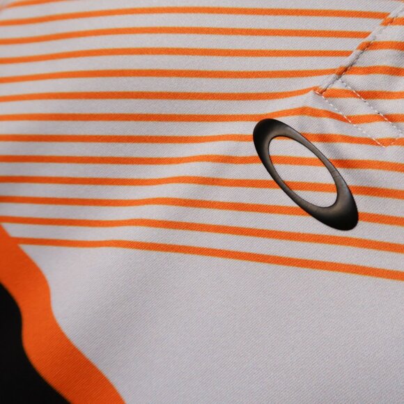 Oakley HydroLix Black Orange Striped Polo (L) ⛳️ - Picture 13 of 14